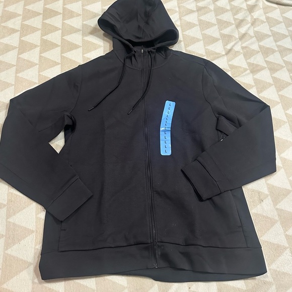 Members mark men’s active full zip hoodie in black - Picture 2 of 3